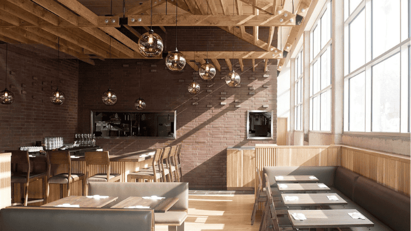 Natural lighting is also crucial in restaurant lighting.