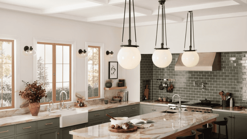 You should also focus on your kitchen's style and aesthetics, so you need to install decor lights. 