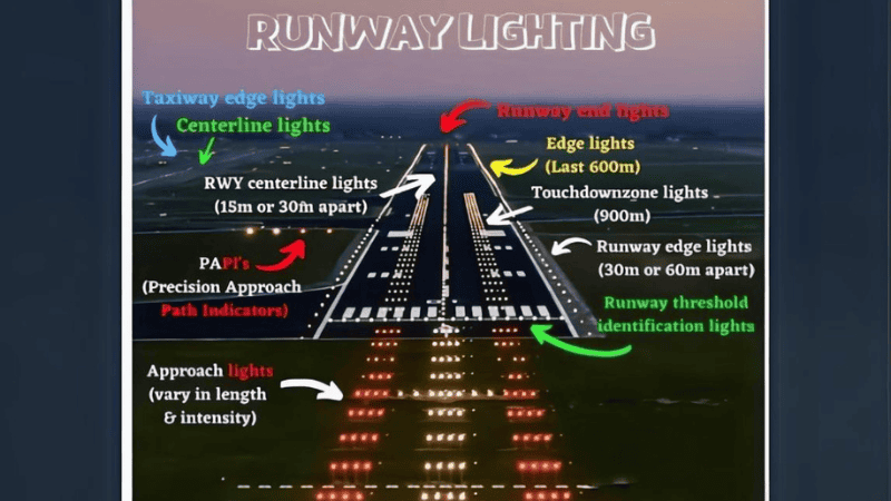 Types of Airport Runway Lighting Spacing