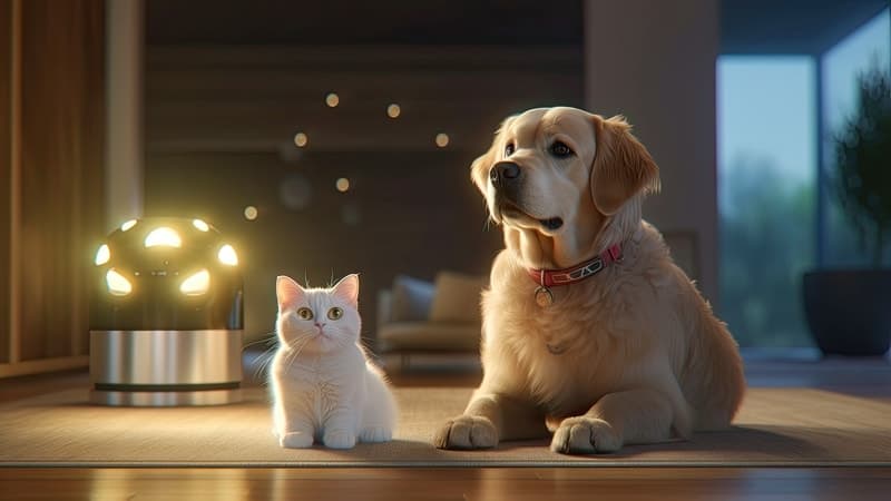 Pets in improved indoor lighting