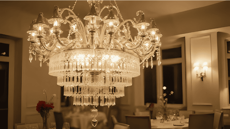 Chandelier create an inviting and warm ambiance