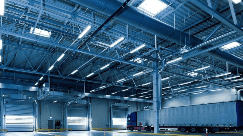 Tube lights can be efficiently used in various sections of a warehouse.
