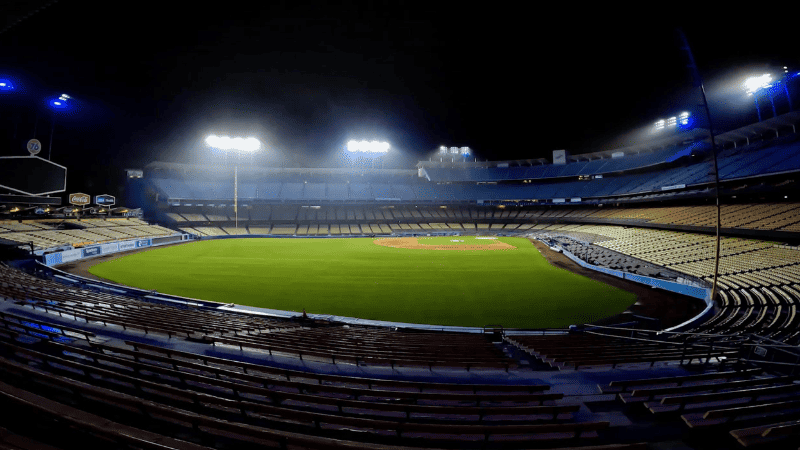 LED shoebox lights are ideal for large outdoor spaces like stadiums. 