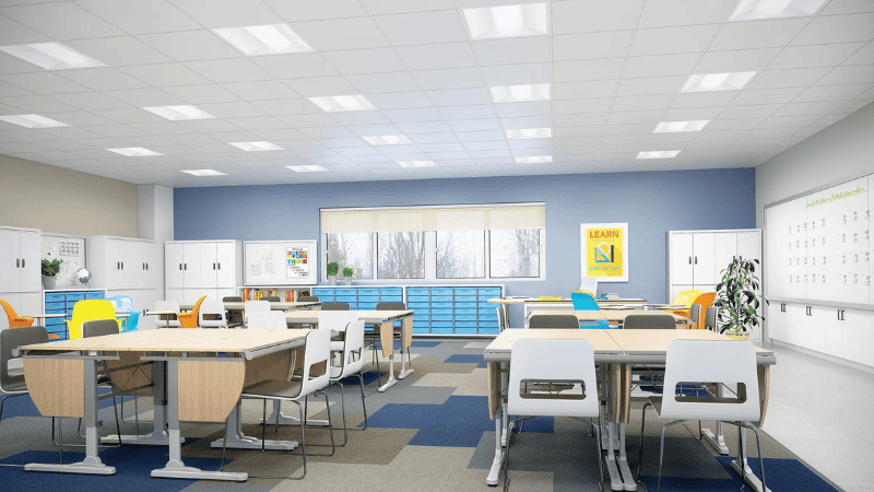 Good lighting is essential to enhancing students' academic performance.