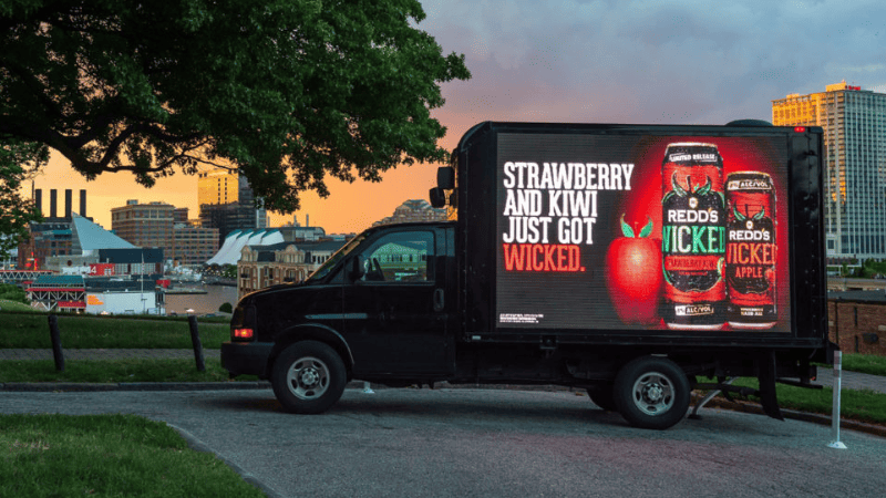 It's advertising on the move, literally taking the message to the streets