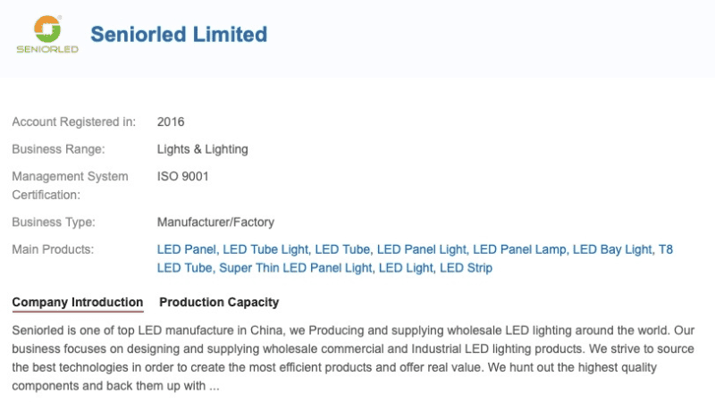 SeniorLED Limited