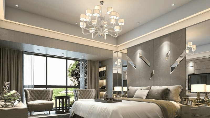 a chandelier in your bedroom doesn't just light up the room; it becomes a centerpiece.