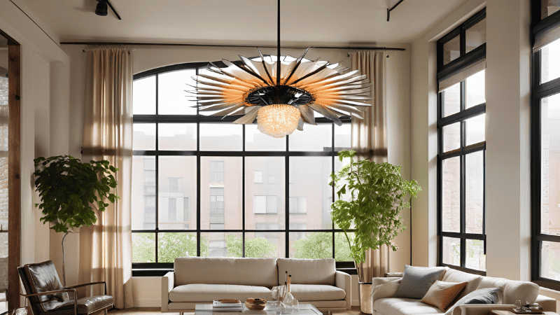 A chandelier fan is a Modern day choice