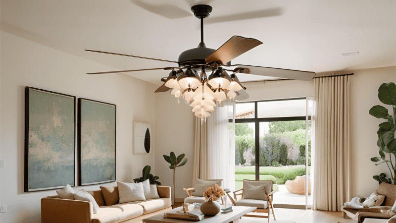so big ceiling fan in the room is not suitable for us to live.