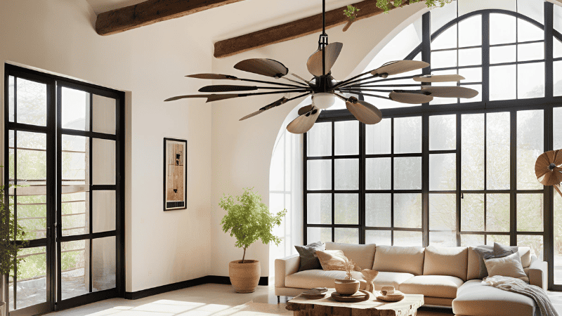 ceiling fan light in living room