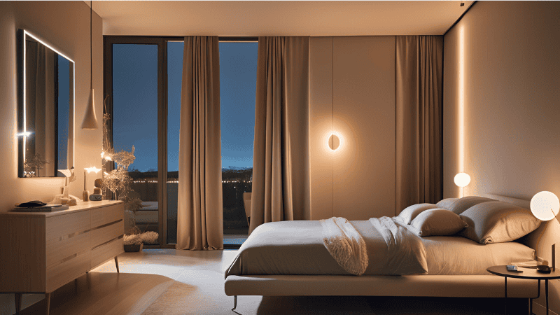 RGB lights in the bedroom
