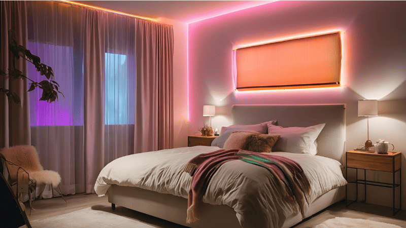 RGBW lights in the bedroom