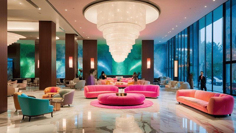 RGBW lights in the hotel