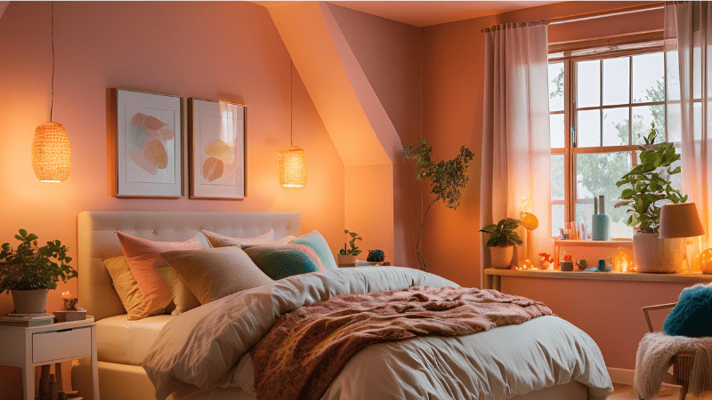 RGB lights in the bedroom