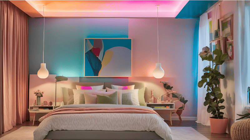 RGB and RGBW lights in the bedroom