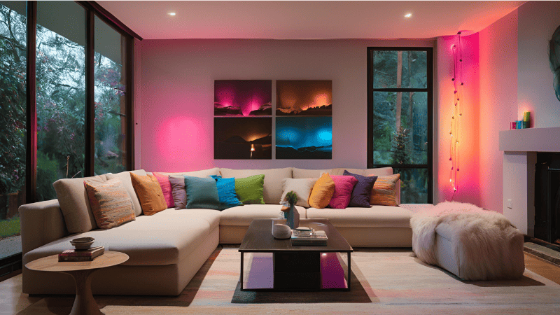 RGB lights in the living room