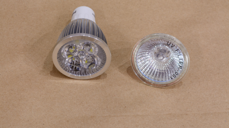 Halogen lights are a version of traditional bulbs and have a tungsten filament for heating