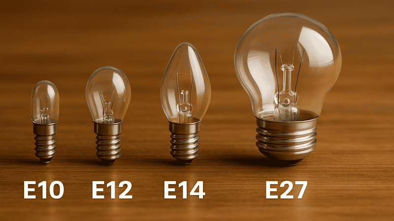 E10, E12, and E14 bulb dimensions and uses