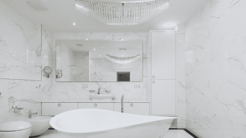 A bathroom in European style