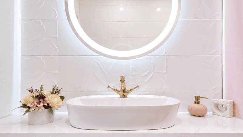 Warm Vanity mirror lights