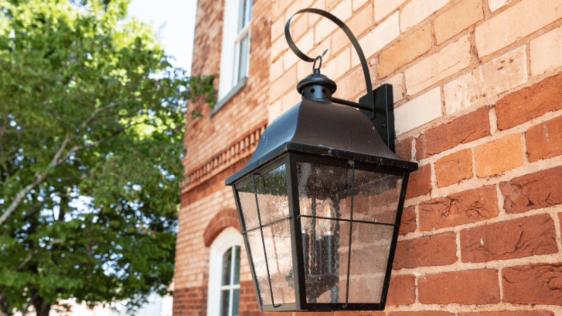 enclosed lights in the outdoor