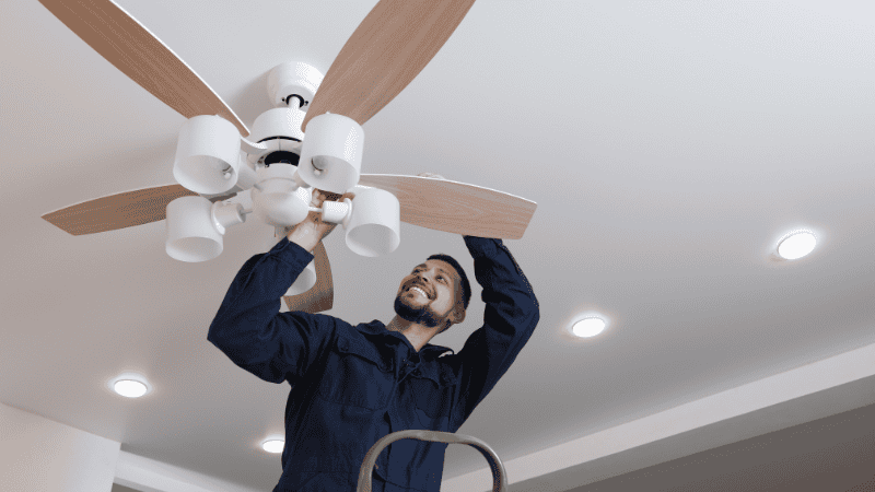 ideal height for installing a ceiling fan