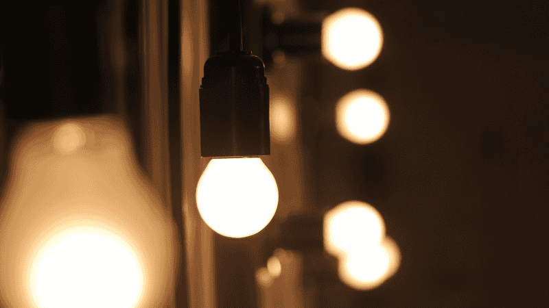 a warm light in the room