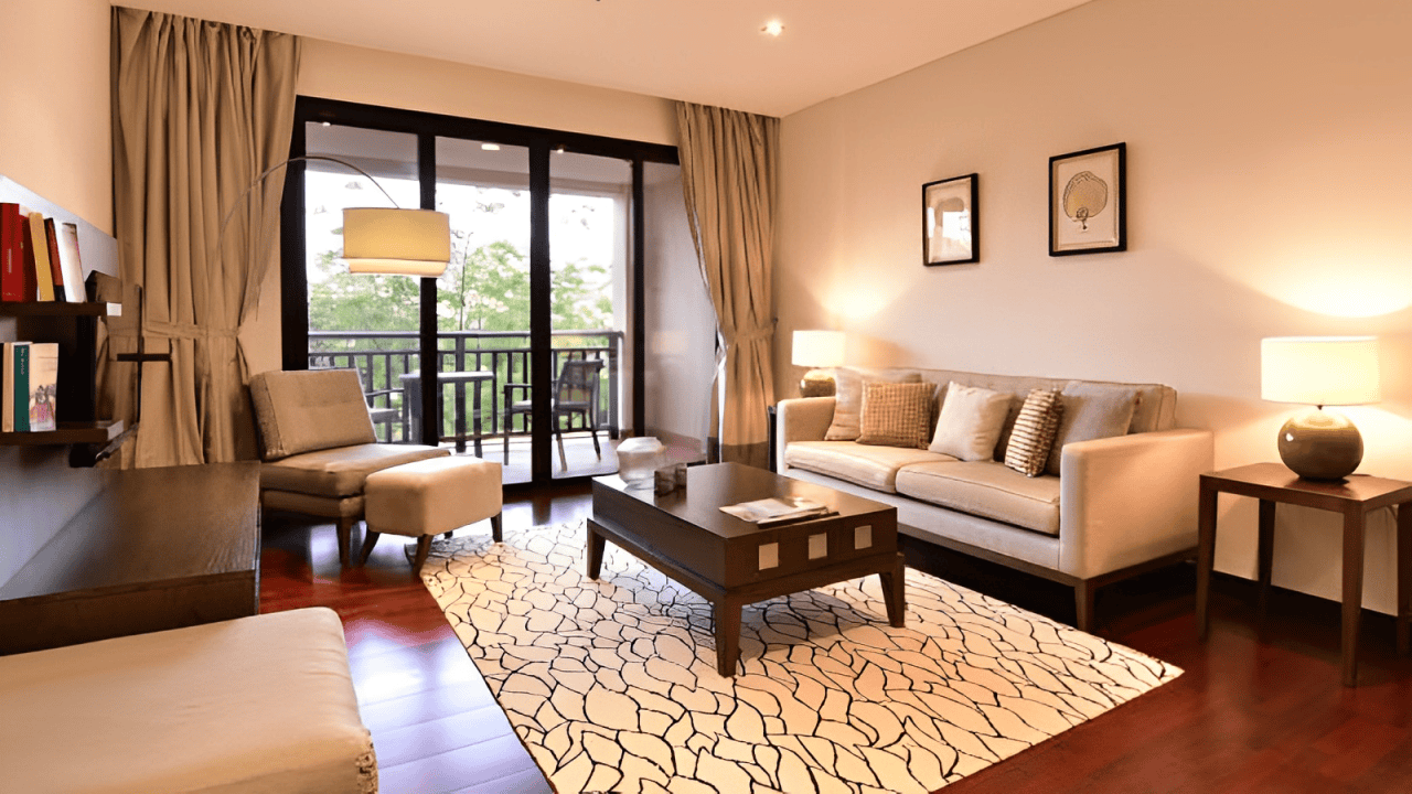 Cozy atmosphere in a room created by warm light. 