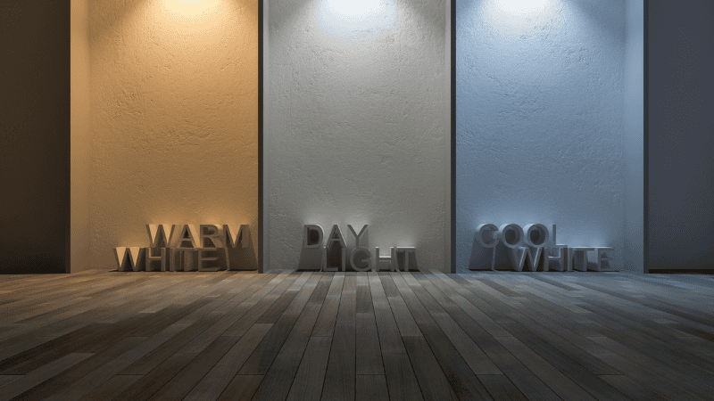 different color temperature lights