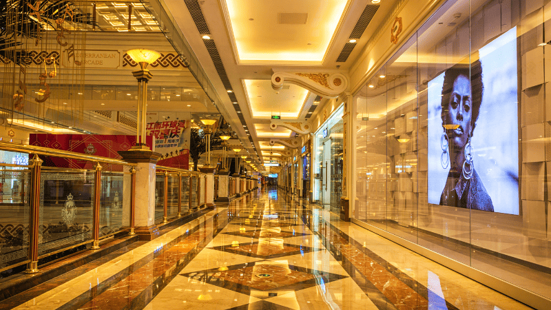 Corridor full of LED Lights - Shopping Mall