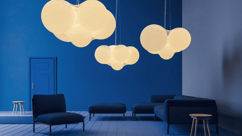 the choice of color temperature based on the color theme of the place