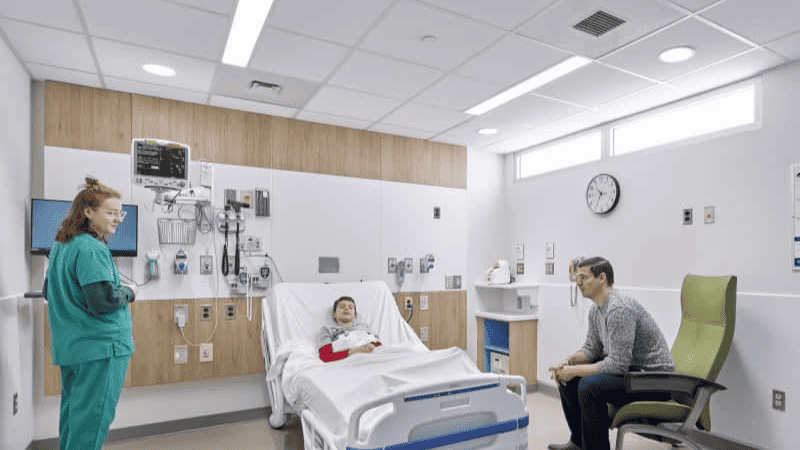 The suitable color temperature for hospitals.