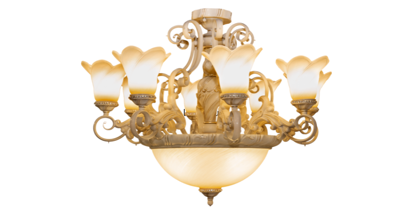 A European-style crystal chandelier
