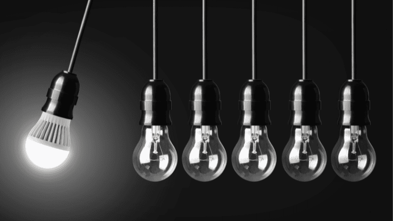A picture of led light bulb