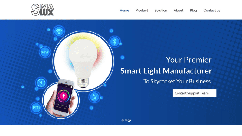 SMALUX lights website