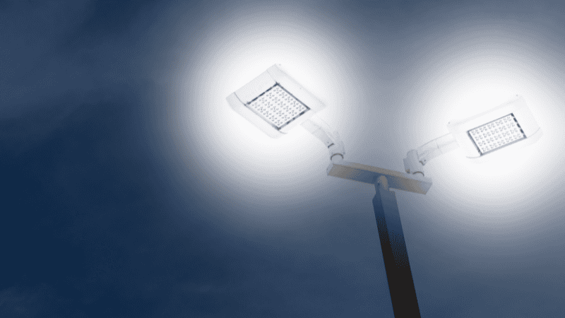 flood lights used on the path
