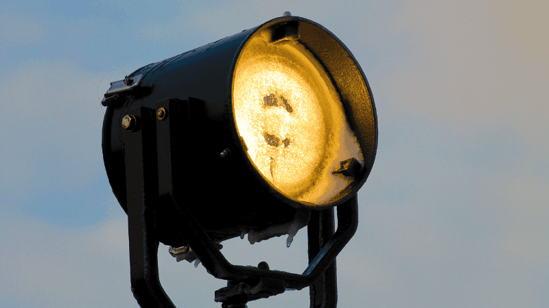 flood lights with the warm lighting 