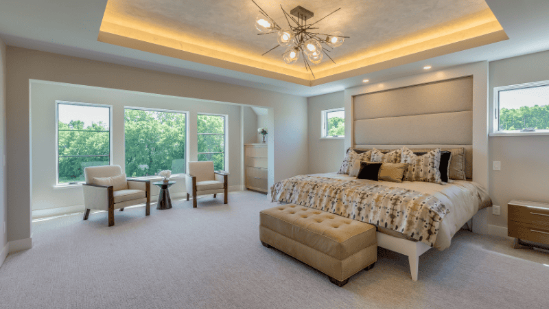 the picture express the right lights  used in the bedroom and it can brighten room by less energy.